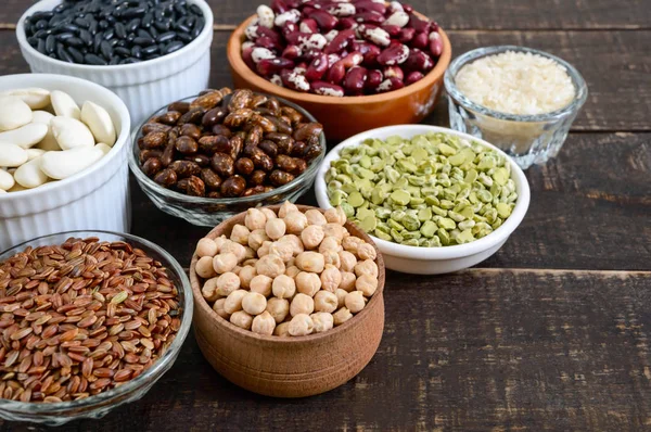 Cibo Sano Dieta Concetto Nutrizione Proteine Vegane Fonte Carboidrati Assortimento — Foto Stock