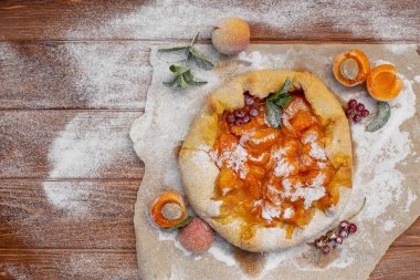 Yaz vejetaryen gıda, yaz meyve lezzetli pasta