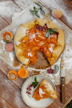 Yaz vejetaryen gıda, yaz meyve lezzetli pasta