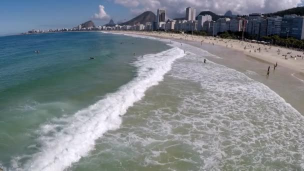 Vídeo Playa Leme Copacabana Río Janeiro Brasil — Vídeos de Stock