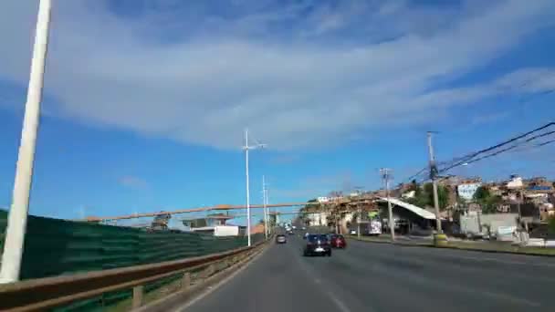 Salvador Bahia Brezilya Aralık 2016 Avenida Paralela Boyunca Salvador Bahia — Stok video