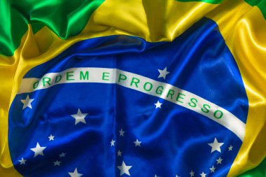 Brezilya bayrağının kabartmalı fotoğrafı