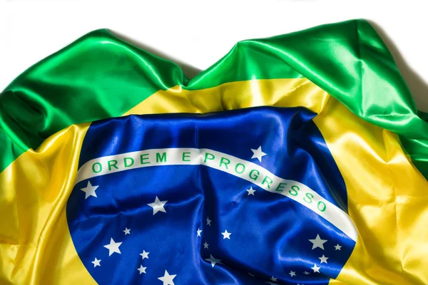 Foto Bandeira Brasileira Com Relevo — Fotografia de Stock