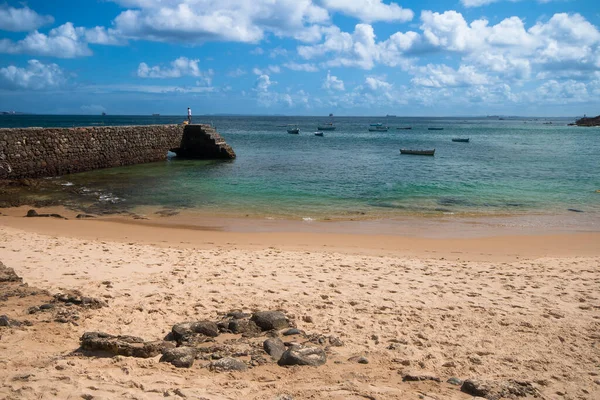 Paisagem Praia Porto Barra Praia Famosa Cidade Salvador Bahia Brasil — Fotografia de Stock