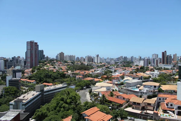 Skyline Salvador Bahia Brazil Aerial Drone View — Stock Photo, Image