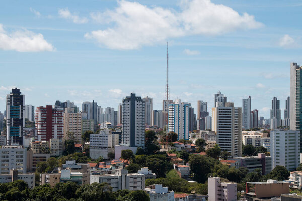 Skyline view of buildings in the city of Salvador, Bahia, Brazil