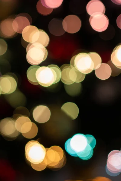 Traditional Christmas Decoration Defocused Christmas Tree Lights — Stock Photo, Image