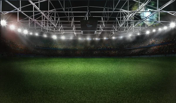 Football soccer stadium 3D rendering — Stock Photo, Image