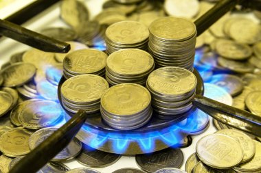 Gaz, gaz yangında Ukrayna paraları fiyat.