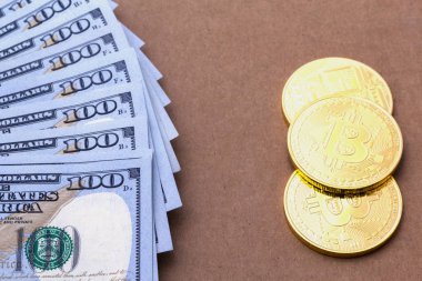 Bitcoin, sanal ve nakit ve ödeme yöntemi. Sikke bitcoin.