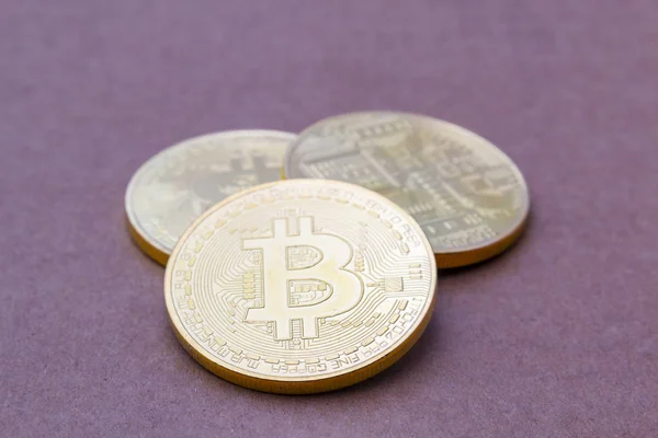 Bitcoin Virtual Efectivo Método Pago Bitcoin Moneda — Foto de Stock
