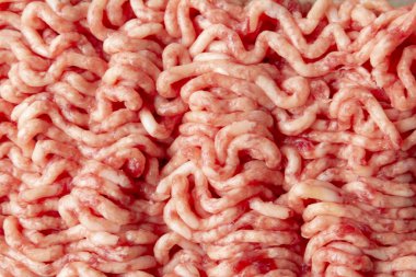 Arka plan. Sığır eti domuz eti ve yağ yakın çekim doldurma et