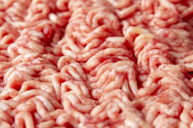 Arka plan. Sığır eti domuz eti ve yağ yakın çekim doldurma et