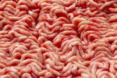 Arka plan. Sığır eti domuz eti ve yağ yakın çekim doldurma et