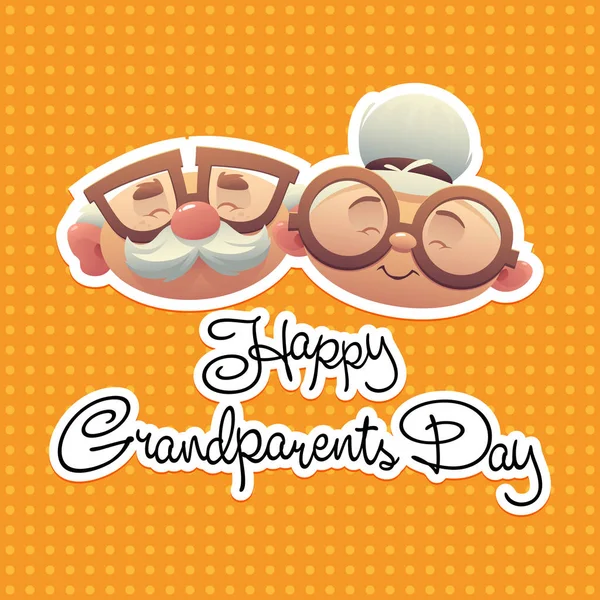 Abstract Cartoon Grandparents Day Background Special Objects Vector — Stock Vector