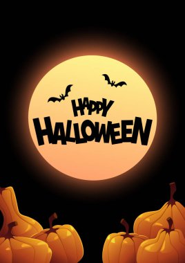 Turuncu Sonbahar kabaklar Cadılar Bayramın kutlu olsun vektör arka plan