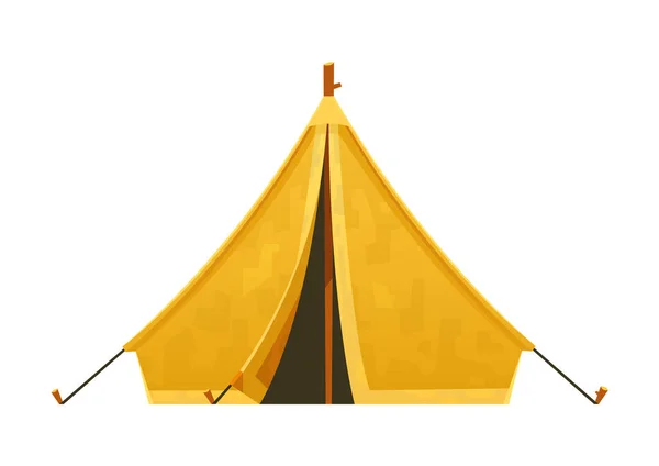Travel tent camping vector illustration for nature tourism journey adventure — Stock Vector