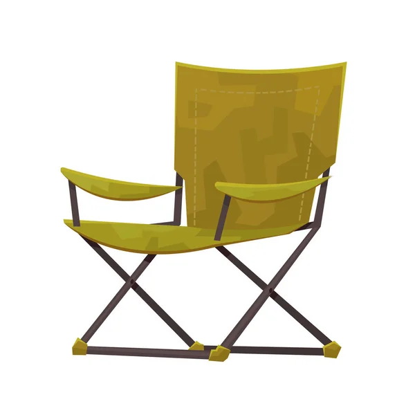 Silla portátil de camping aislada sobre fondo blanco — Vector de stock