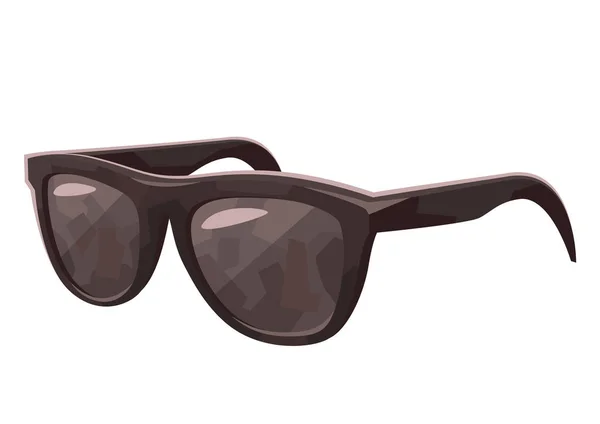 白い背景に隔離された美しい黒いサングラス — ストックベクタ