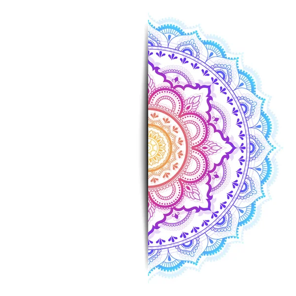 Couleur Modèle Circulaire Forme Mandala Ornement Décoratif Style Oriental Ethnique — Image vectorielle