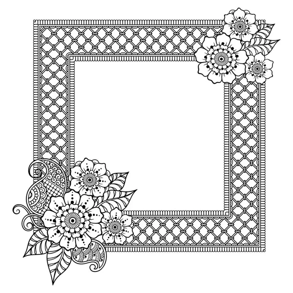 Estilizado Com Tatuagens Henna Padrão Decorativo Para Decorar Capas Para — Vetor de Stock