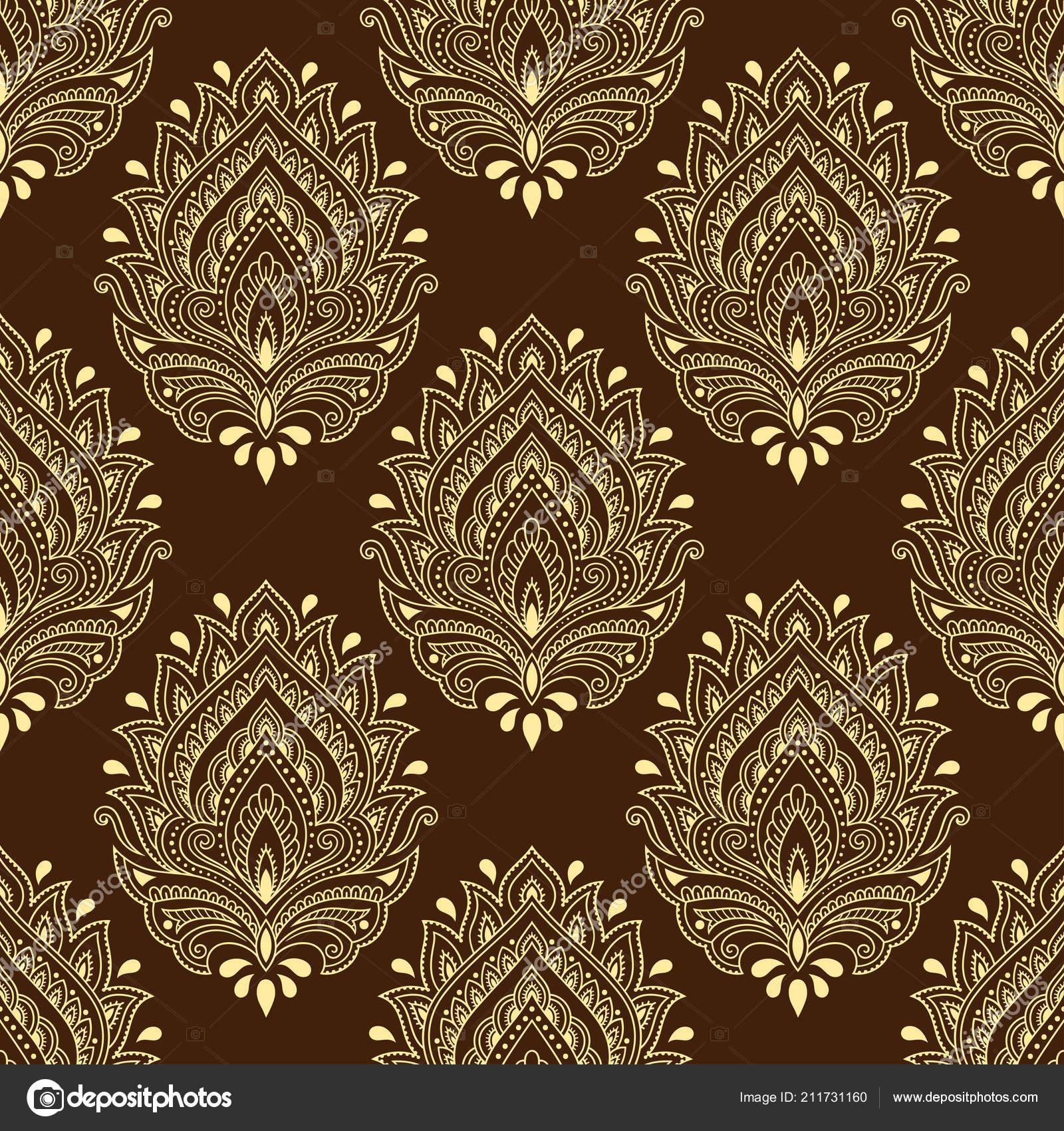 Seamless Decorative Flower Pattern Ethnic Oriental Indian Style Template Wallpaper Stock Vector Image by ©.com #211731160 Seamless Decorative Flower Pattern Ethnic Oriental Indian Style Template Wallpaper Stock Vector Image by ©.com #211731160