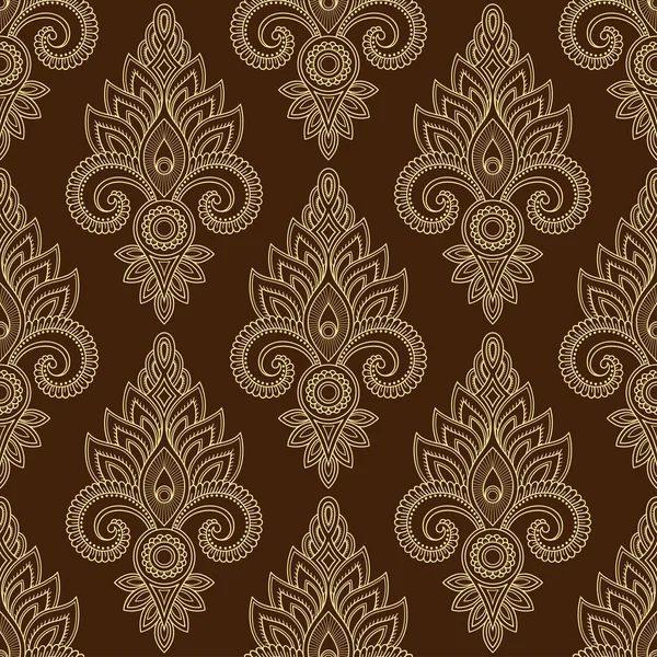 Nahtlose Dekorative Blumenmuster Ethnischen Orientalischen Indischen Stil Vorlage Für Tapeten — Stockvektor