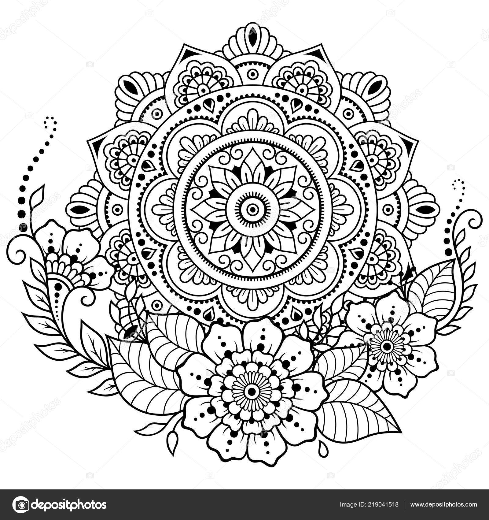 Download Circular Pattern Form Mandala Flower Henna Mehndi Tattoo ...