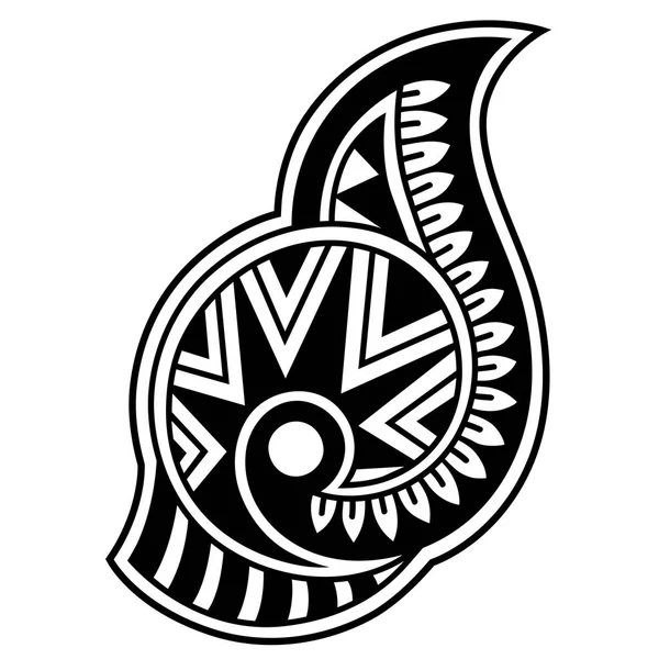 传统的民族装饰品 毛利人的象征 复古装饰骶部落标志在 Polenesian 风格的应用纹身和 Moko — 图库矢量图片