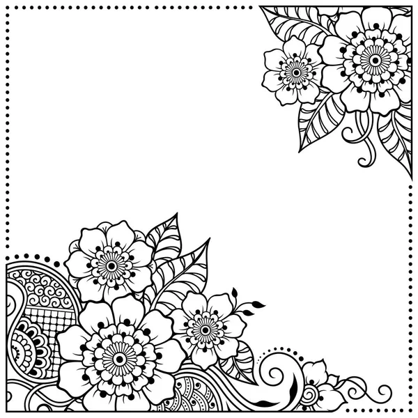 Estilizado Com Tatuagens Henna Padrão Decorativo Para Decorar Capas Para — Vetor de Stock