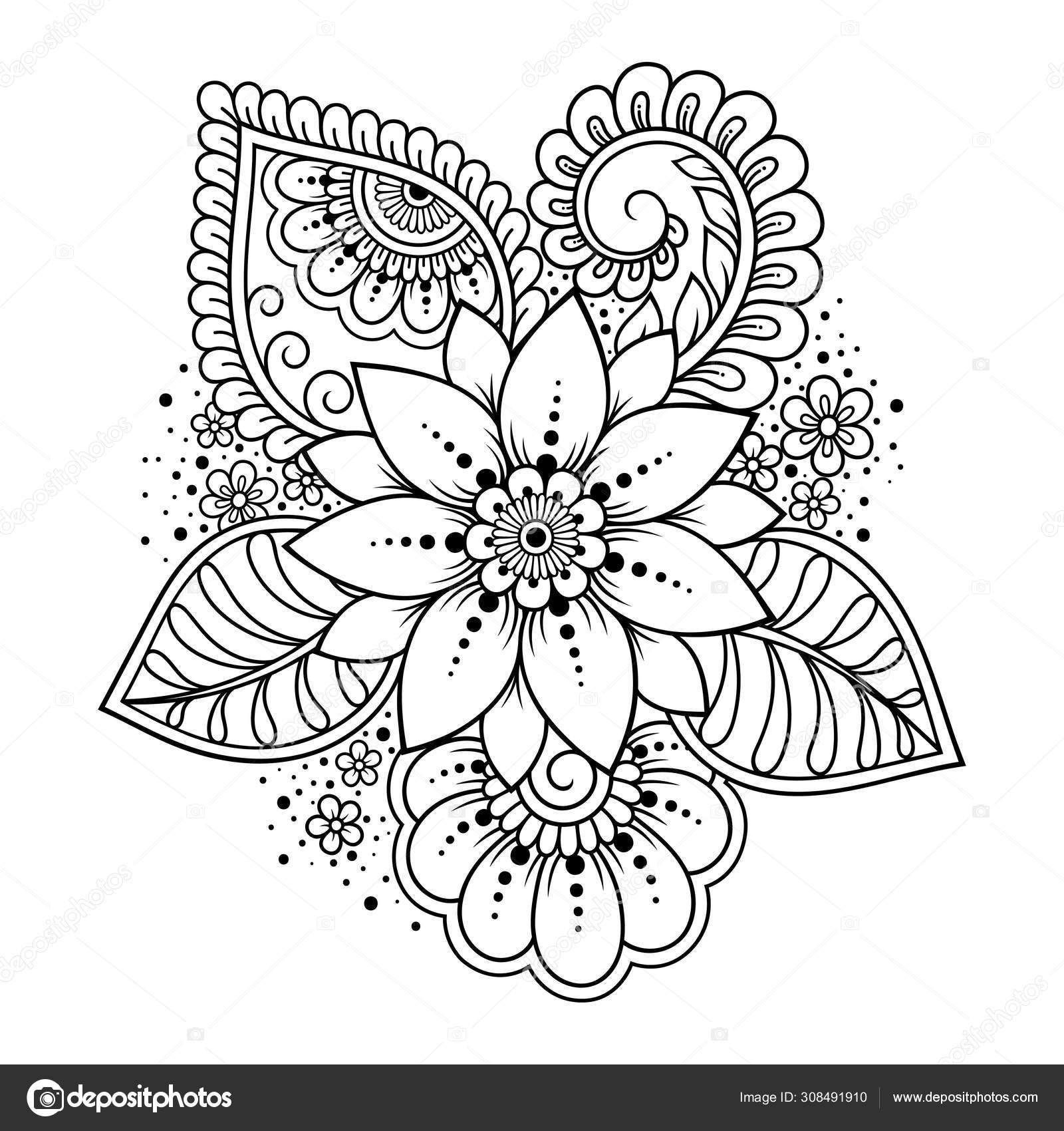Mehndi Flower Pattern Henna Drawing Tattoo Decoration Ethnic Oriental Indian Stock Vector Image By C Rugame Tera Gmail Com