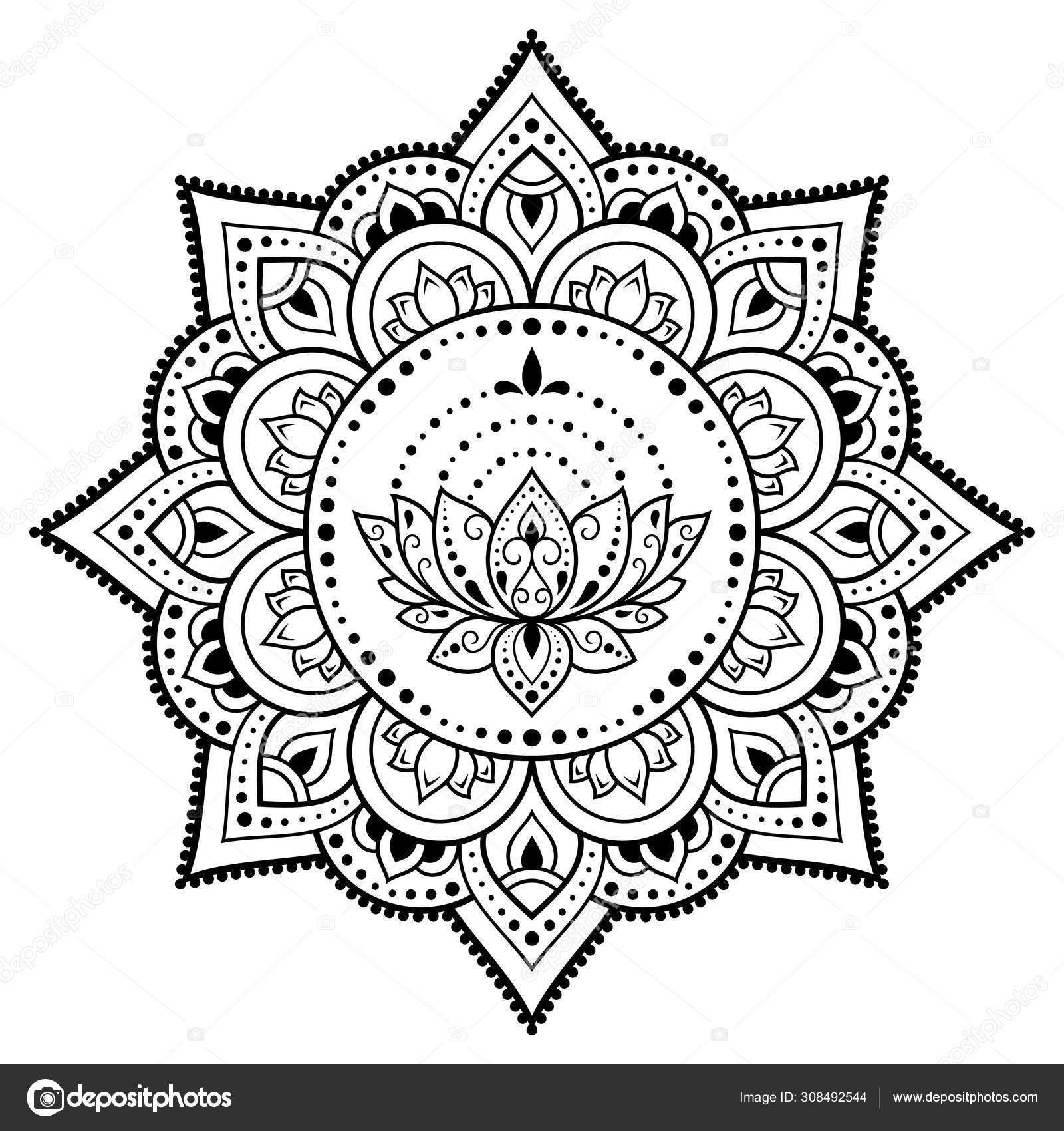 Download Circular Pattern Form Mandala Lotus Flower Henna Mehndi Tattoo Decoration Stock Vector C Rugame Tera Gmail Com 308492544 PSD Mockup Templates