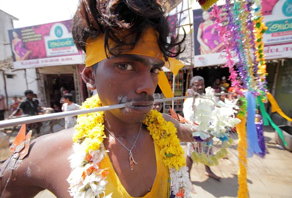当地人民在 Tamilnadu Chidambaranathapuram — 图库照片