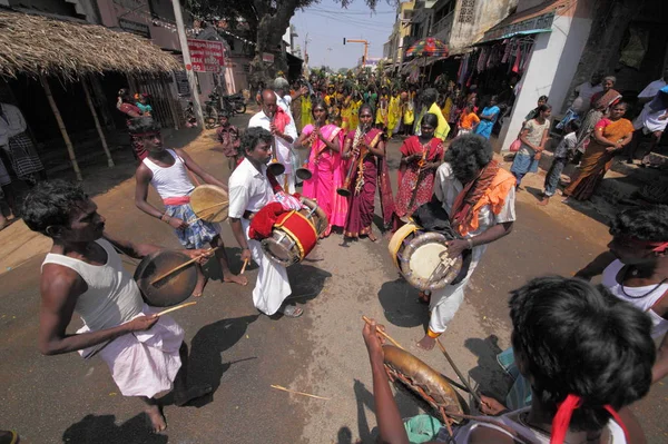 Yerel Halkın Tamilnadu Devlet Chidambaranathapuram Köyü — Stok fotoğraf