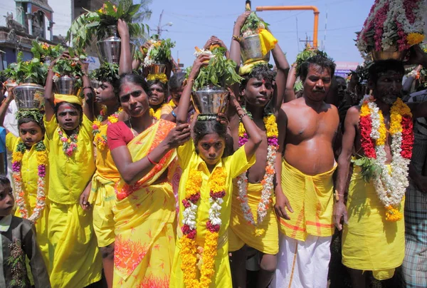 Τοπικοί Άνθρωποι Tamilnadu Κράτος Χωριό Chidambaranathapuram — Φωτογραφία Αρχείου