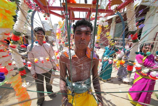 Gente Local Estado Tamilnadu Aldea Chidambaranathapuram — Foto de Stock