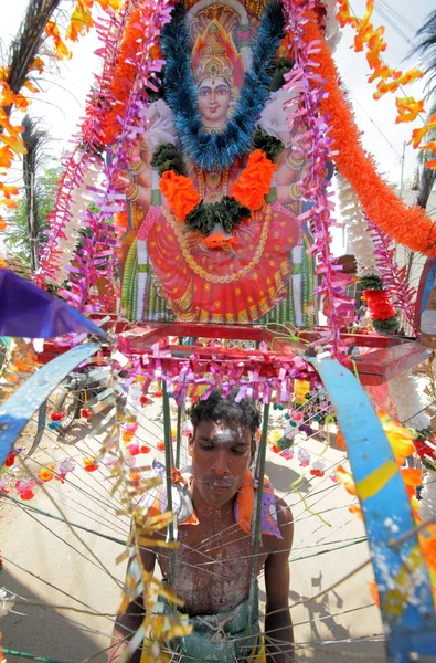 Penduduk Lokal Negara Bagian Tamilnadu Desa Chidambaranathapuram — Stok Foto