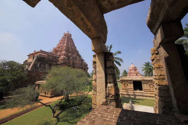 Starých Golden Temple Gangai Konda Chozhapuram Tento Pllace Byl Konstrukčně — Stock fotografie