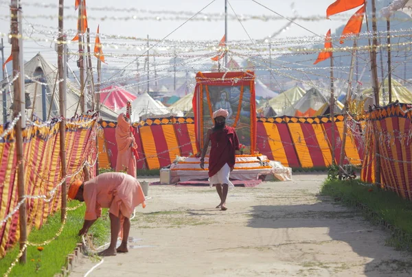 Yerel Halkın Kumbh Mela Festival Hindistan Uttar Pradesh Eyaletinde Allahabad — Stok fotoğraf