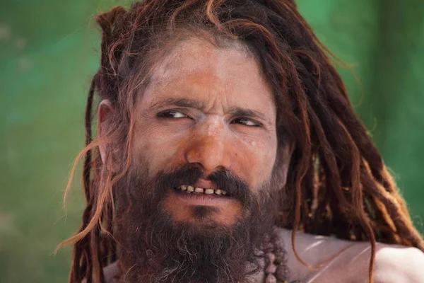 Homem Local Não Identificado Festival Kumbh Mela Perto Allahabad Índia — Fotografia de Stock