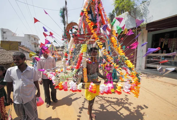 População Local Estado Tamilnadu Aldeia Chidambaranathapuram — Fotografia de Stock