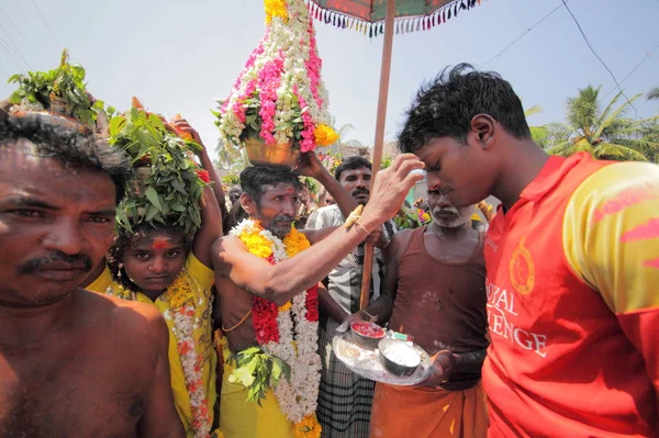 Місцеве Населення Тамілнаду Держави Chidambaranathapuram — стокове фото