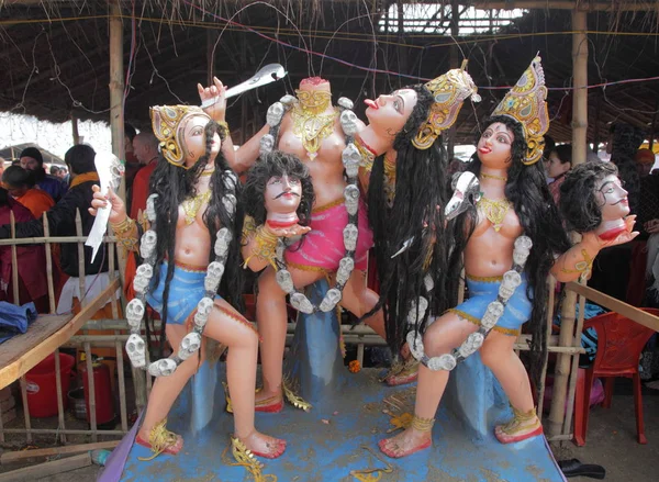 Indische Göttin Beim Kumbh Mela Festival Der Nähe Von Allahabad — Stockfoto