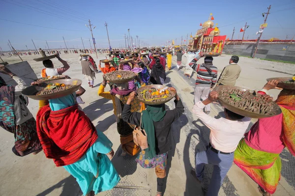 Population Locale Festival Kumbh Mela Près Allahabad Inde Uttar État — Photo
