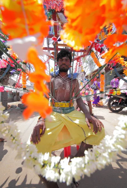 Gente Local Estado Tamilnadu Aldea Chidambaranathapuram — Foto de Stock