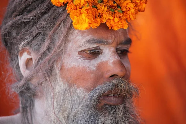 Hombre Local Identificado Festival Kumbh Mela Cerca Allahabad India Uttar —  Fotos de Stock