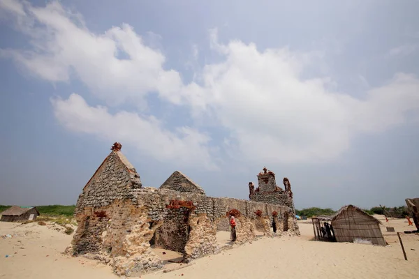 Tamilnadu Rameswaram 和班本岛 Dhanushkodi — 图库照片