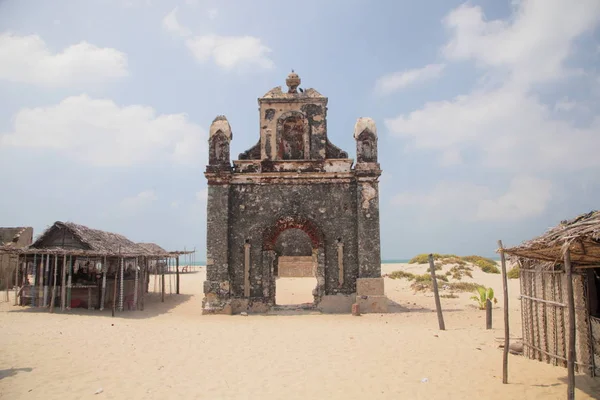 Tamilnadu Rameswaram 和班本岛 Dhanushkodi — 图库照片