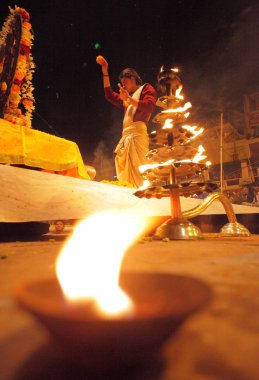 kimliği belirsiz Hintli Kumbh Mela Festival yakınındaki Allahabad, Hindistan