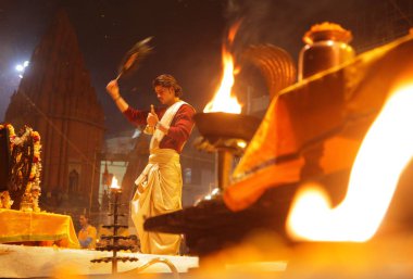 kimliği belirsiz Hintli Kumbh Mela Festival yakınındaki Allahabad, Hindistan